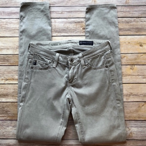 Ag Adriano Goldschmied Pants - AG Adriano Goldschmied Khaki Skinny Pant